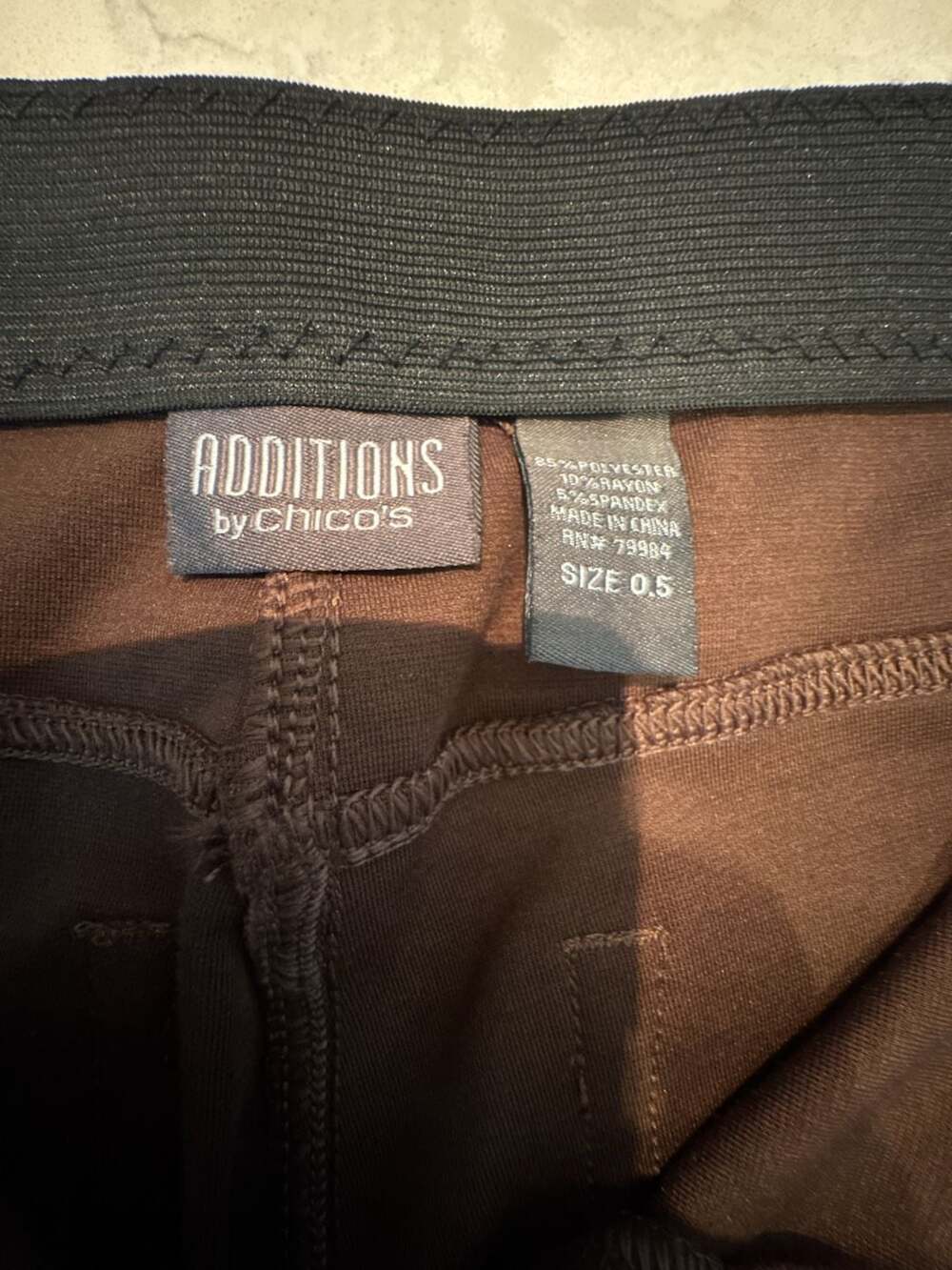 Additions by Chico's Brown Full Length Leggings Size 0.5 - Picture 5 of 9